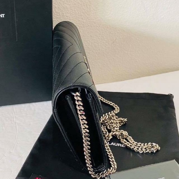 100% Auth YSL WOC Large Envelope Crossbody Bag - Picture 4 of 11